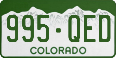 CO license plate 995QED