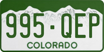 CO license plate 995QEP