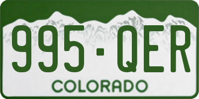 CO license plate 995QER