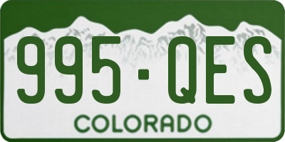 CO license plate 995QES