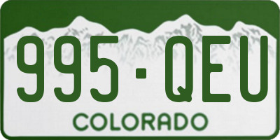CO license plate 995QEU
