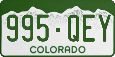 CO license plate 995QEY