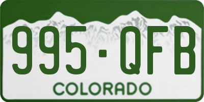 CO license plate 995QFB