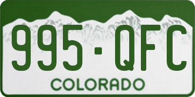CO license plate 995QFC