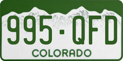 CO license plate 995QFD