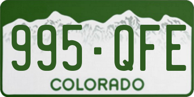 CO license plate 995QFE