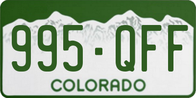 CO license plate 995QFF