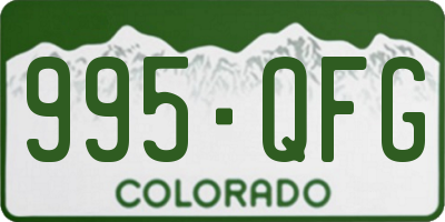 CO license plate 995QFG