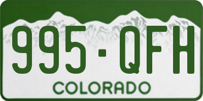CO license plate 995QFH