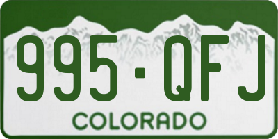 CO license plate 995QFJ