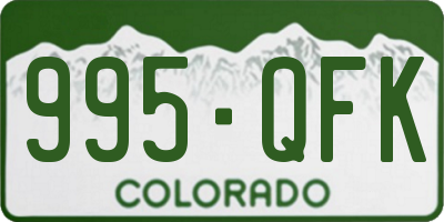 CO license plate 995QFK
