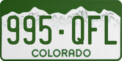 CO license plate 995QFL