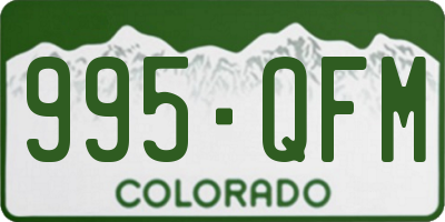 CO license plate 995QFM