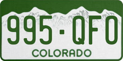 CO license plate 995QFO