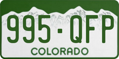 CO license plate 995QFP