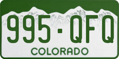 CO license plate 995QFQ