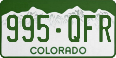CO license plate 995QFR