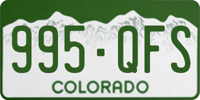 CO license plate 995QFS