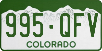 CO license plate 995QFV