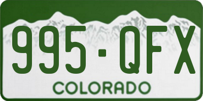 CO license plate 995QFX