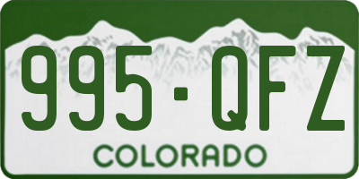 CO license plate 995QFZ