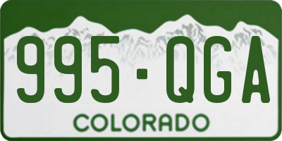 CO license plate 995QGA