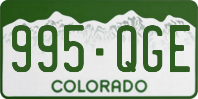 CO license plate 995QGE