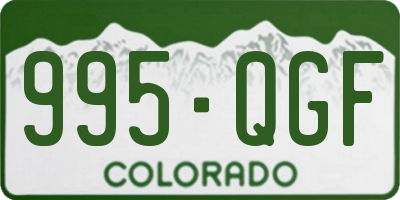 CO license plate 995QGF