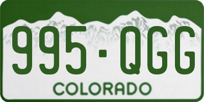 CO license plate 995QGG