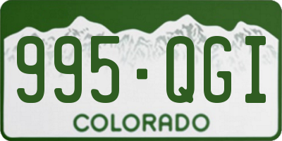CO license plate 995QGI