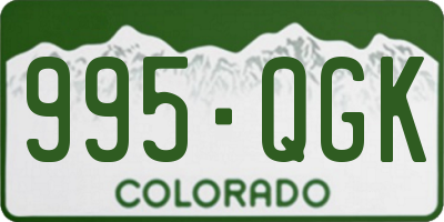 CO license plate 995QGK