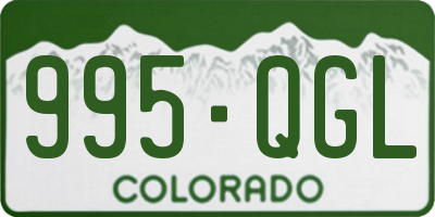 CO license plate 995QGL