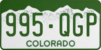 CO license plate 995QGP
