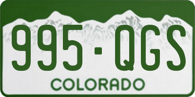 CO license plate 995QGS