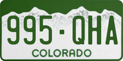 CO license plate 995QHA