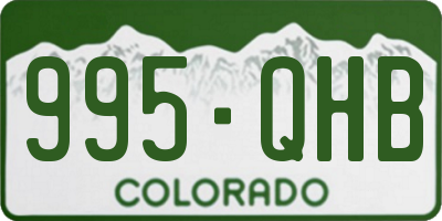 CO license plate 995QHB