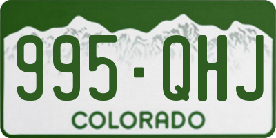 CO license plate 995QHJ
