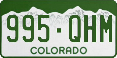 CO license plate 995QHM