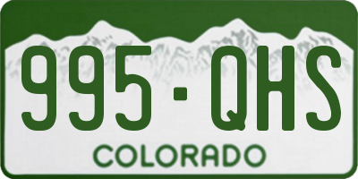 CO license plate 995QHS