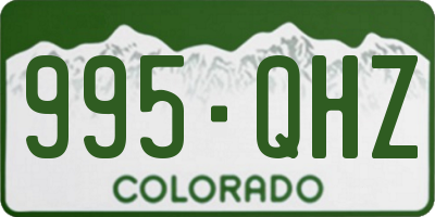 CO license plate 995QHZ
