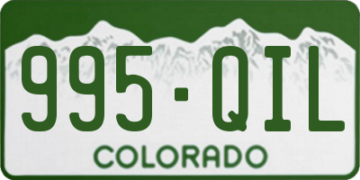 CO license plate 995QIL