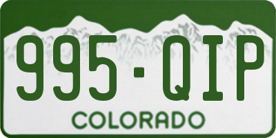 CO license plate 995QIP