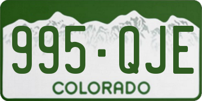 CO license plate 995QJE