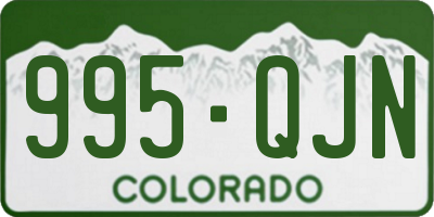 CO license plate 995QJN