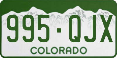CO license plate 995QJX