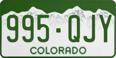 CO license plate 995QJY