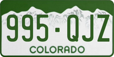 CO license plate 995QJZ