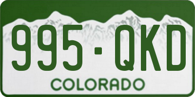 CO license plate 995QKD