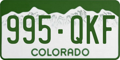 CO license plate 995QKF