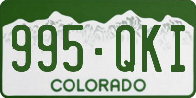 CO license plate 995QKI